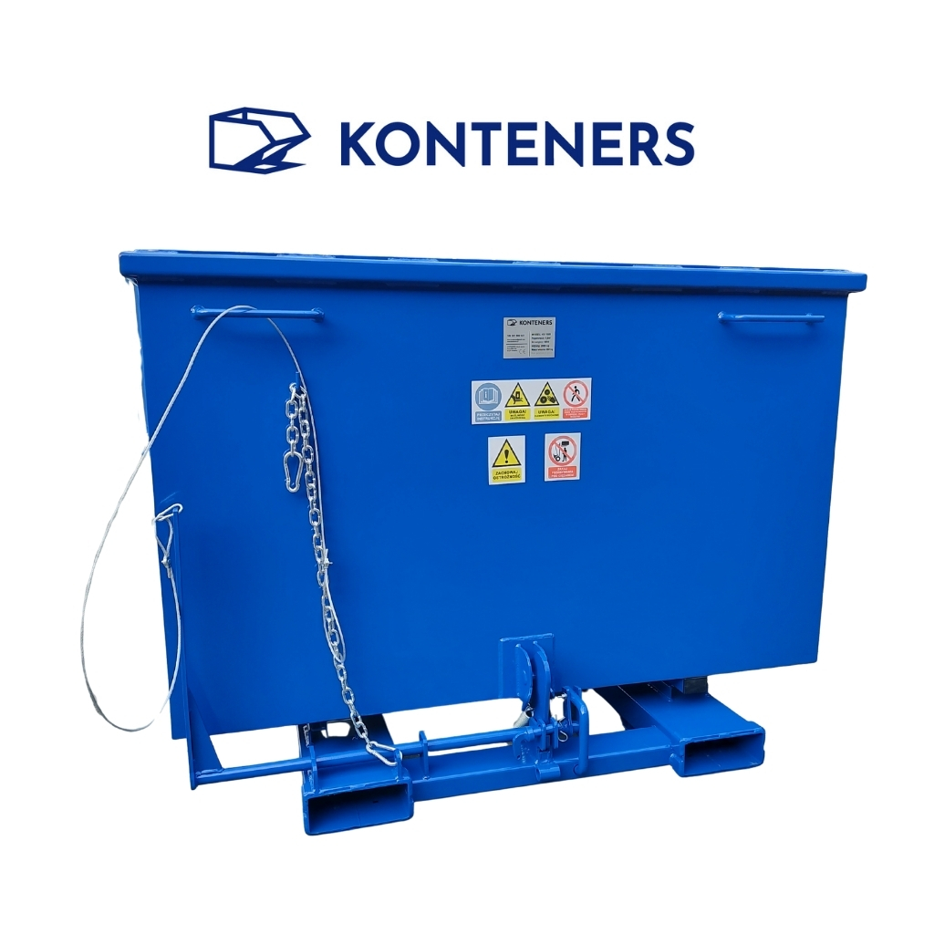 Kontener samowyładowczy KS1500 - dźwignia + zderzak Kontener samowyładowczy KS1500 - dźwignia + zderzak
