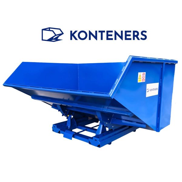 Kontener samowyładowczy KS2000 - 2m3- dźwignia + zderzak