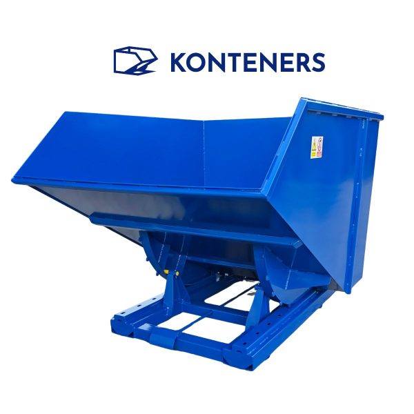Kontener samowyładowczy KS2400 - 2,4m3 dźwignia + zderzak