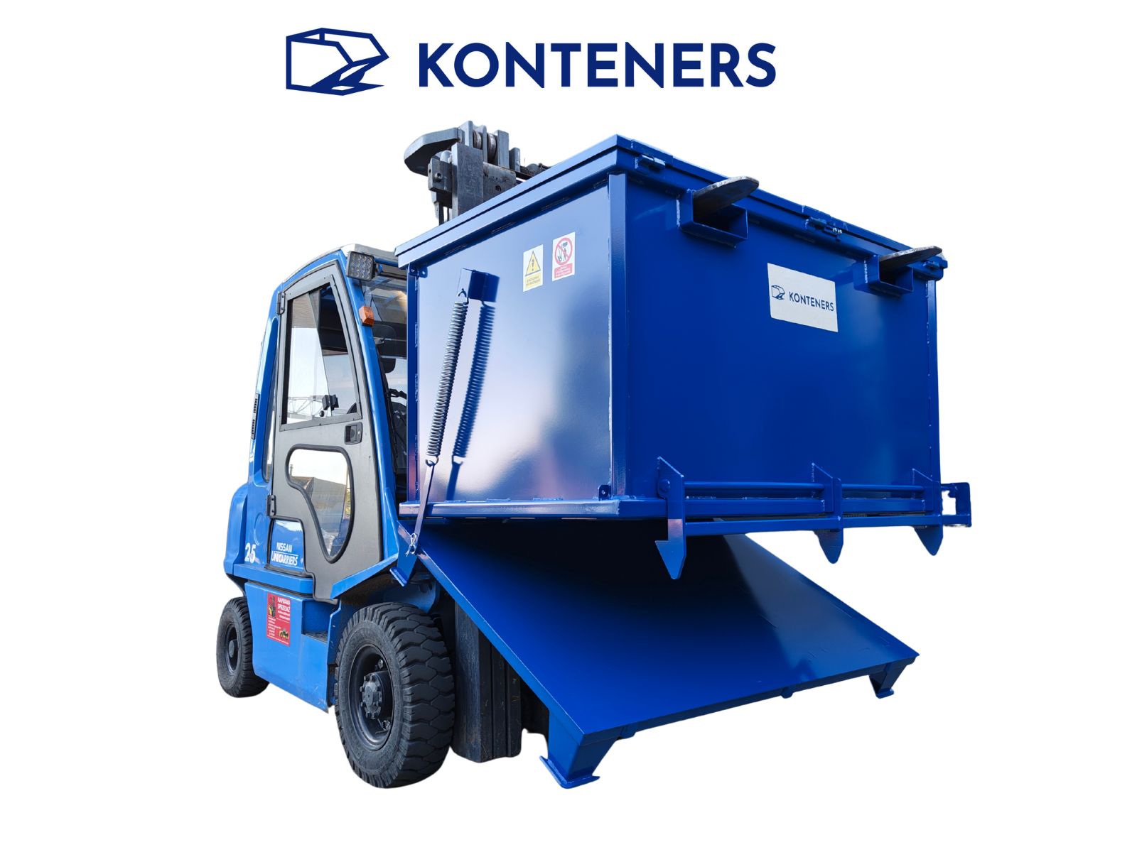 Kontener z otwieranym dnem KD1000 z pokrywą górną Kontener z otwieranym dnem KD1000 z pokrywą górną