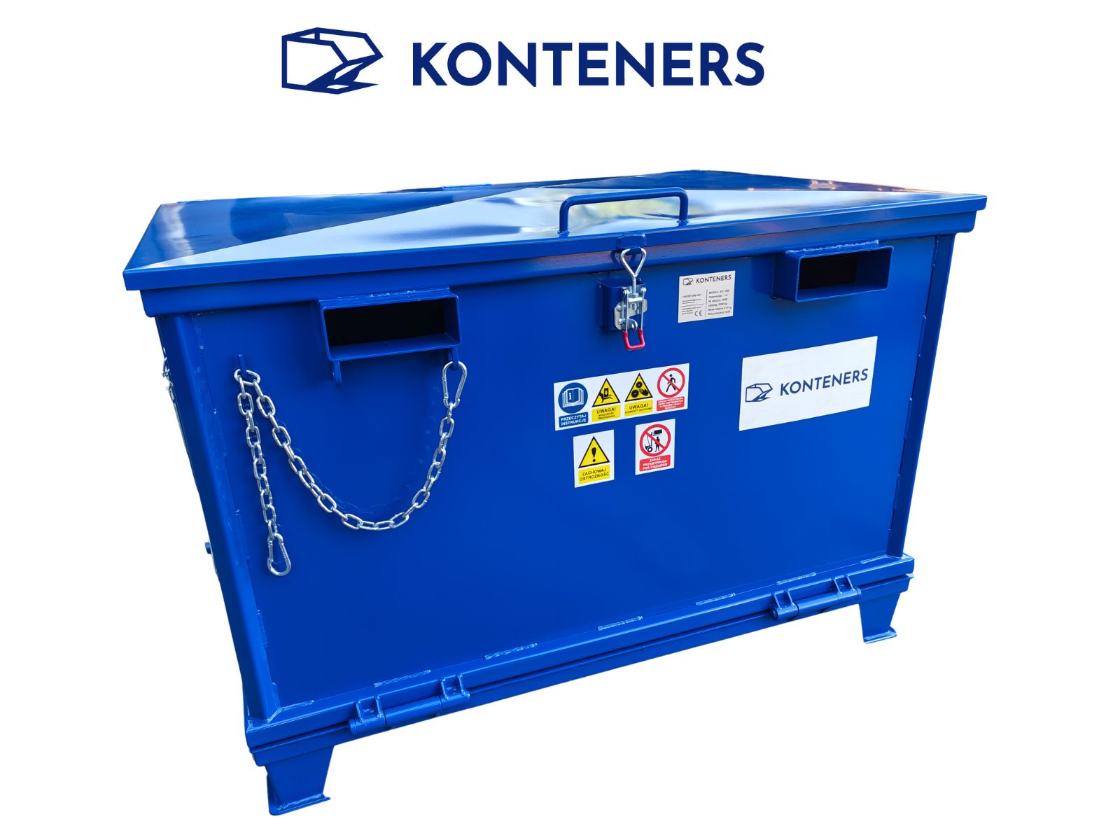 Kontener z otwieranym dnem KD1000 z pokrywą górną Kontener z otwieranym dnem KD1000 z pokrywą górną
